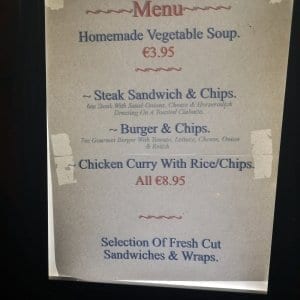 Light-up display framed menu