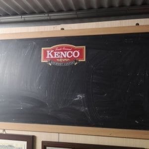 "Irish ground kenco gourmet coffee" framed blackboard