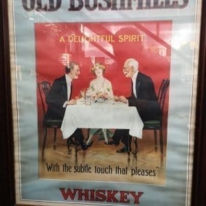 Old Bushmills Whiskey -"a delightful spirit" framed picture