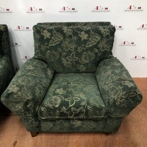 2 Green armchairs