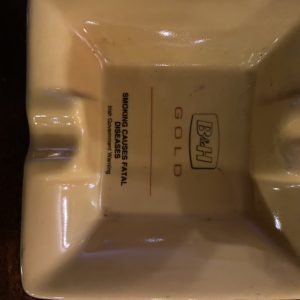 B & H gold ash tray