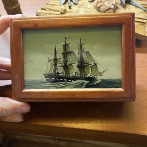 Boat pictured small storage box