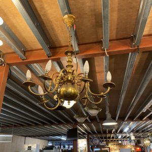 Brass chandelier