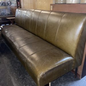 Dark green leather seating