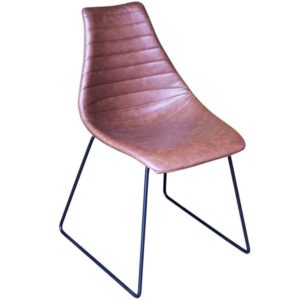 Arkan Skid Frame Side Chair (Brown)