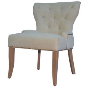 Dove Float Button Back Side Chair