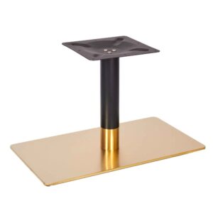 Zeus Single Pedestal Coffee Table Base - Vintage Brass/Black