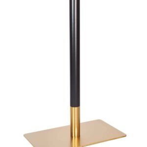 Zeus Single Pedestal Poseur Table Base - Vintage Brass/Black