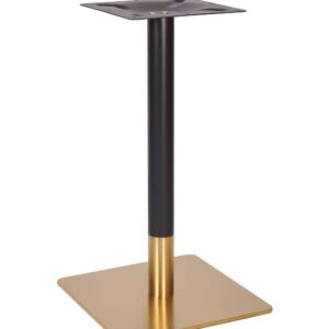 Zeus Small Square Dining Table Base - Vintage Brass/Black